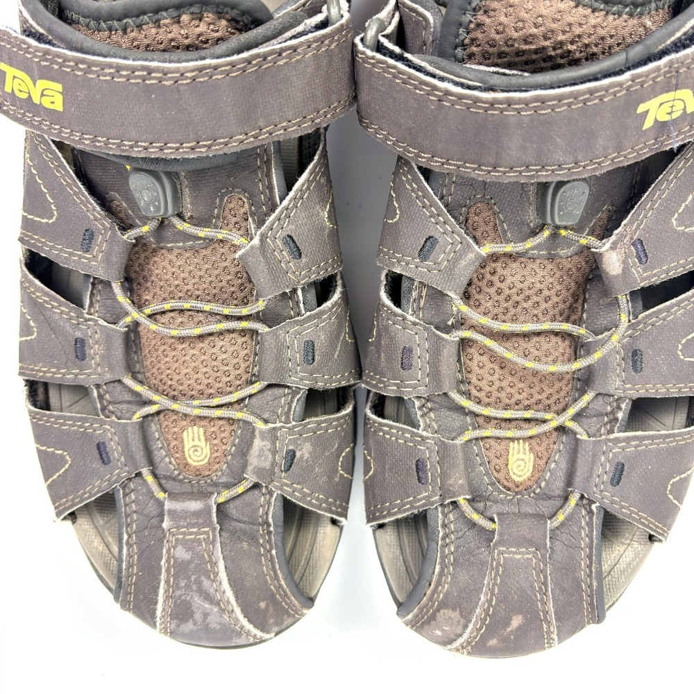 Teva Dozer Sandals Mens Sz 9.5 Brown Closed Toe Fisherman Water Hiking Outdoors - Picture 6 of 16